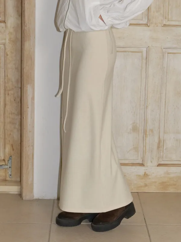 Comfy jersey H skirt (cream)