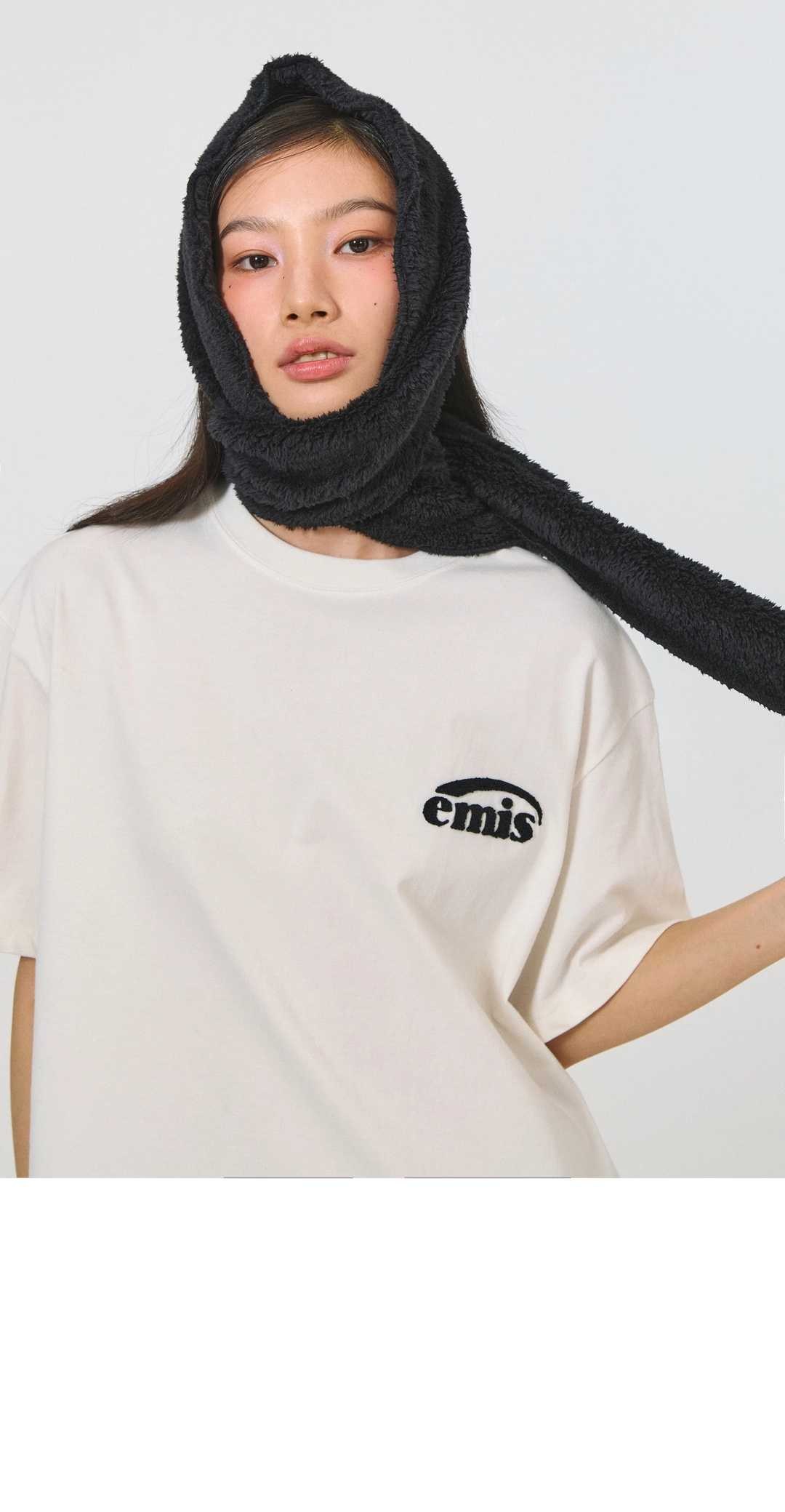 이미스 BOUCLE LOGO T-SHIRT-IVORY 상품 이미지 2