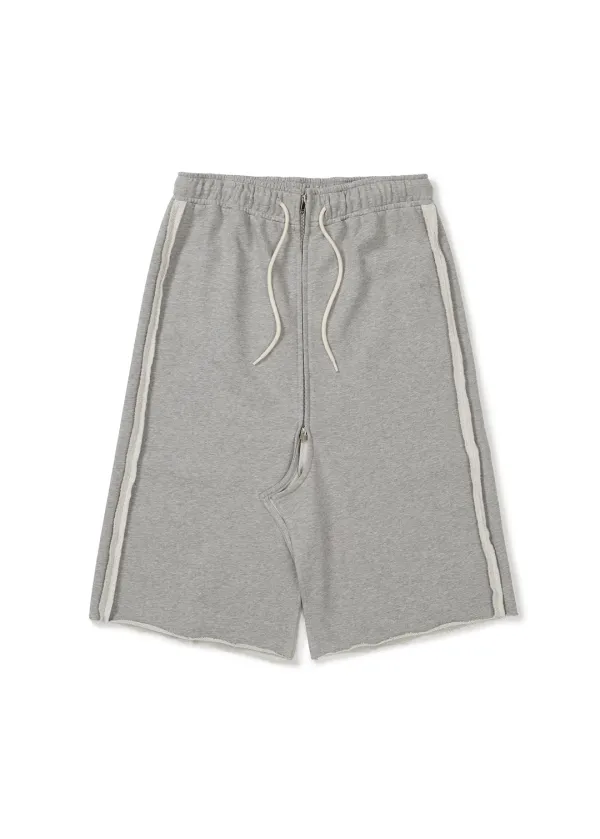 [2nd REORDER] RAW CUT DETAIL JERSEY SKIRT (MELANGE GREY)
