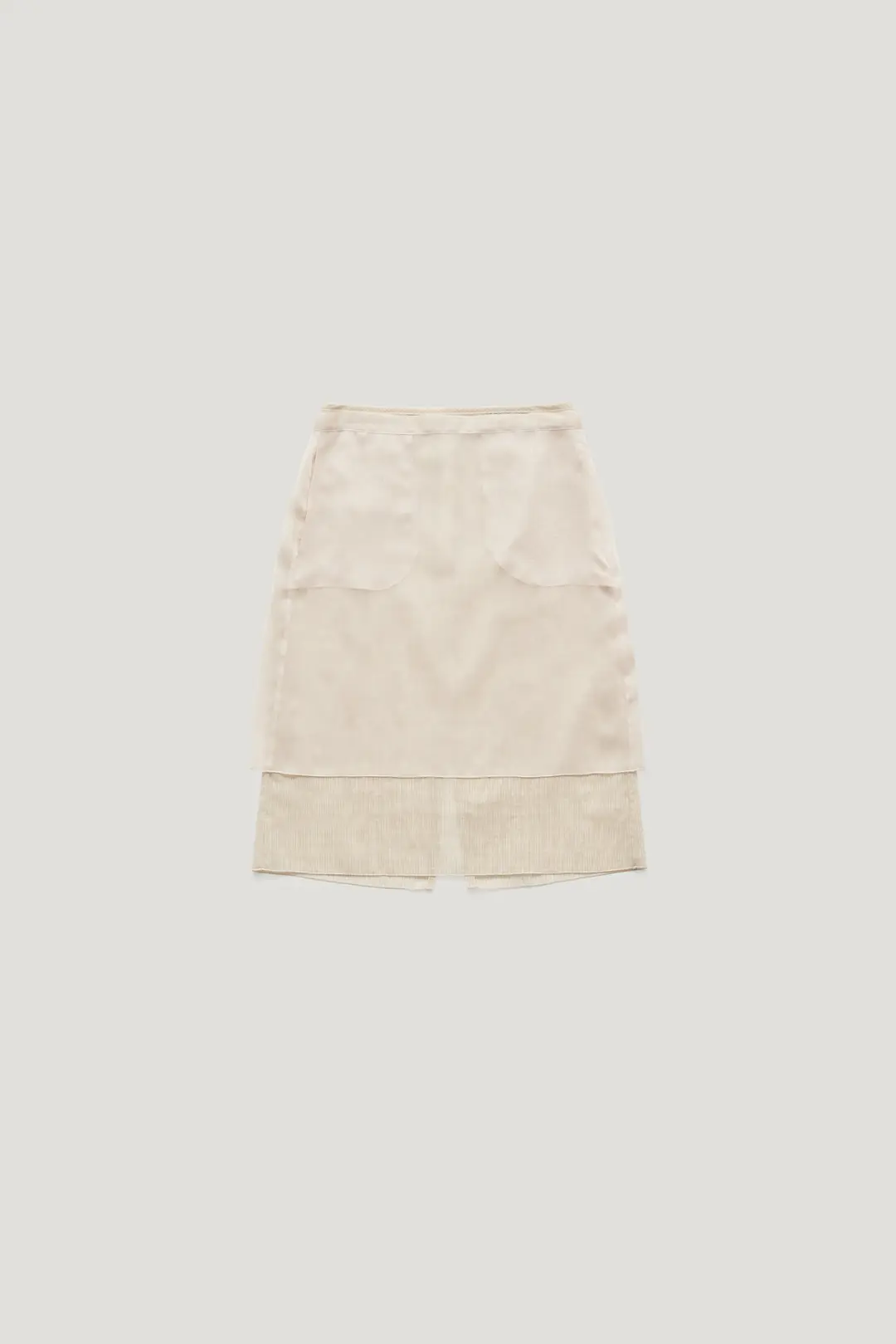 DOUBLE LAYERED SKIRT_BEIGE