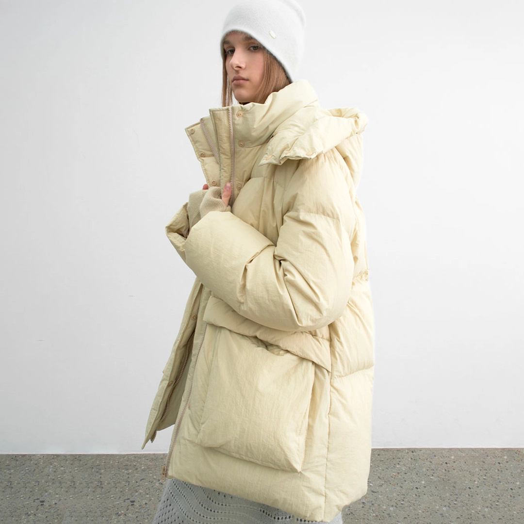 아뜰리에 나인 (JP-583)DUCK DOWN HOODY HALF PADDING 상품 이미지 1
