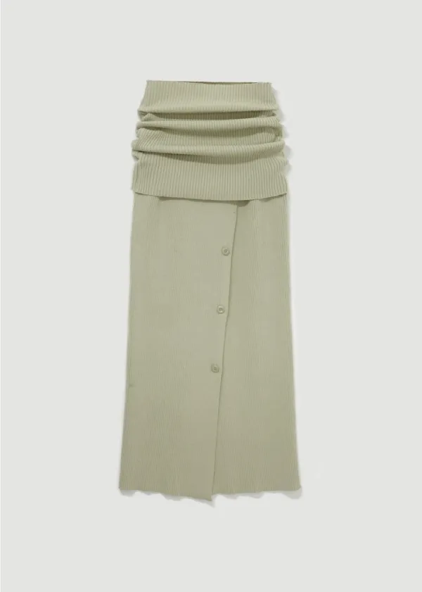Mell knit skirt (세이지그린)