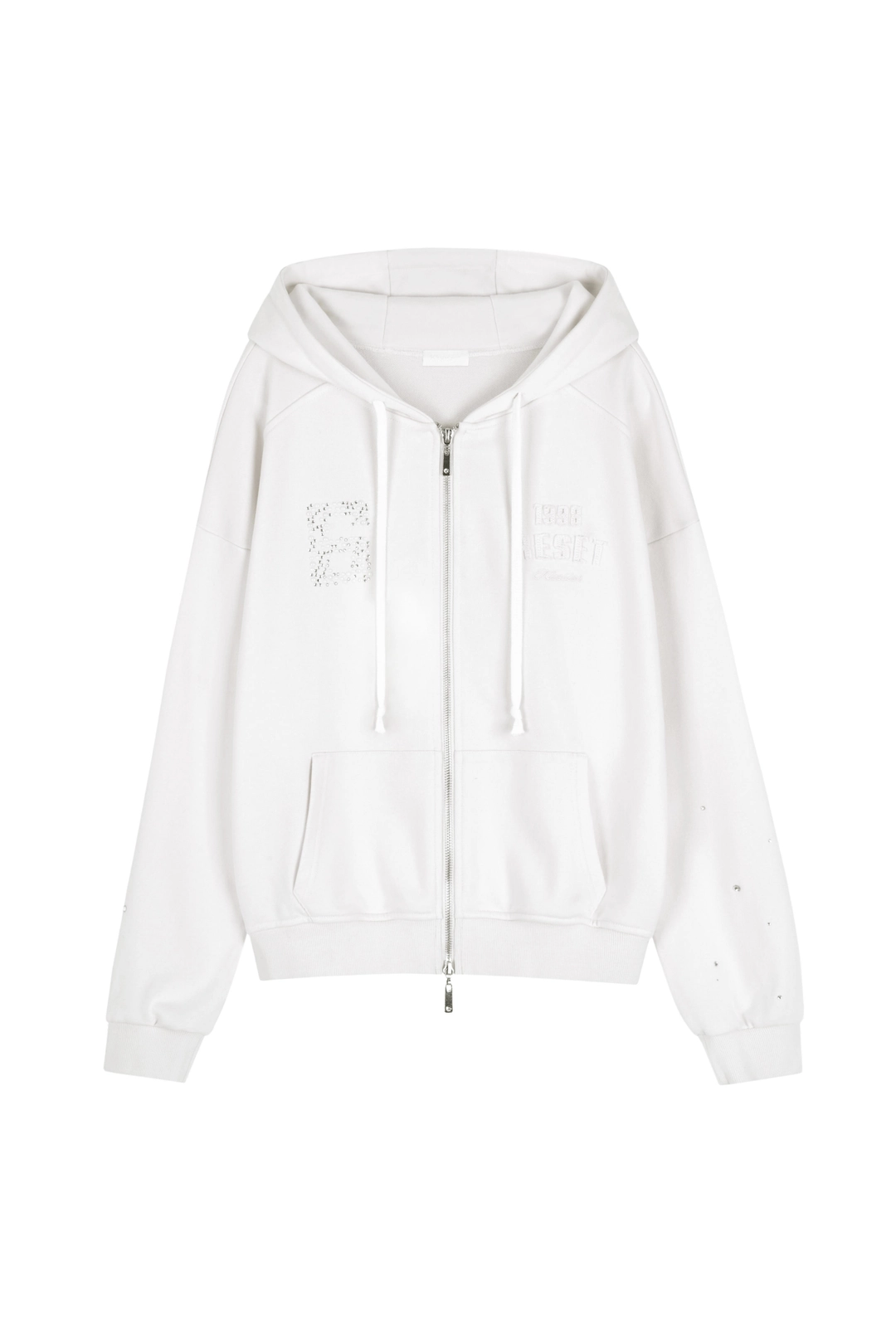 클리시어 06 Crystal hooded zip-up, White 상품 이미지 1