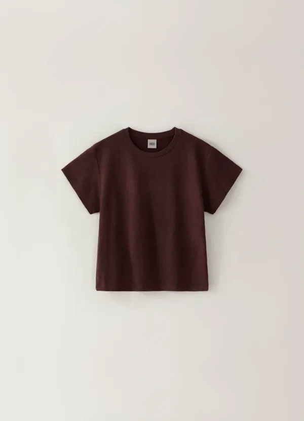 Wool Span Short T-shirt - Wine