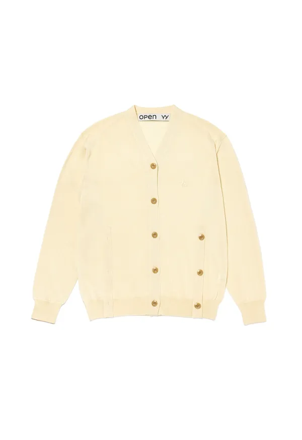 TWISTED PLACKET CARDIGAN, YELLOW