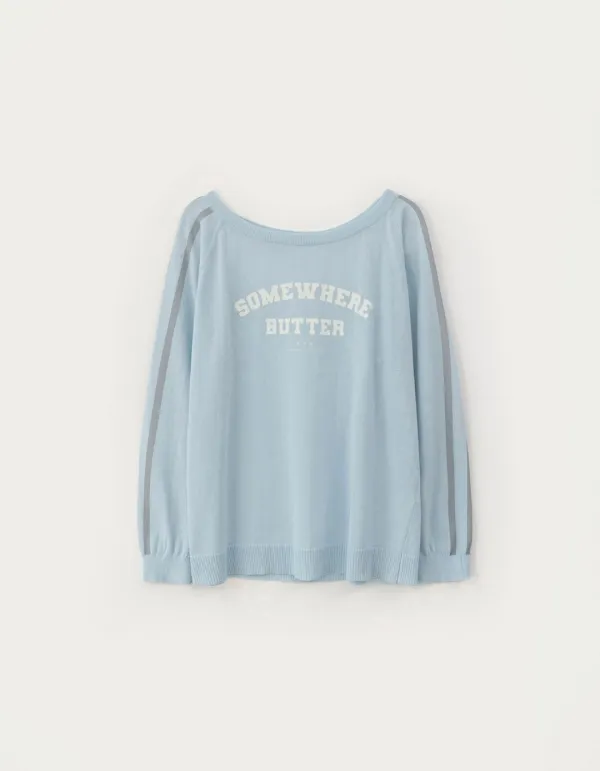 Loco Long Sleeve Knit - Light Blue
