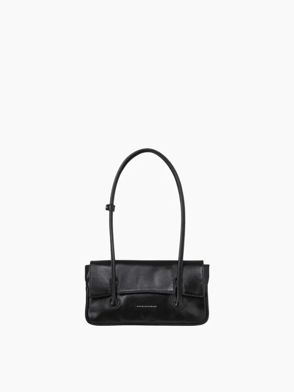 FLAP SMALL_black glossy plain