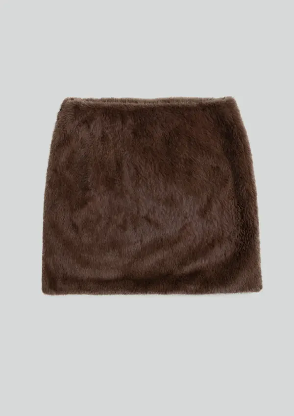 Mused Mink Miniskirt - Brown