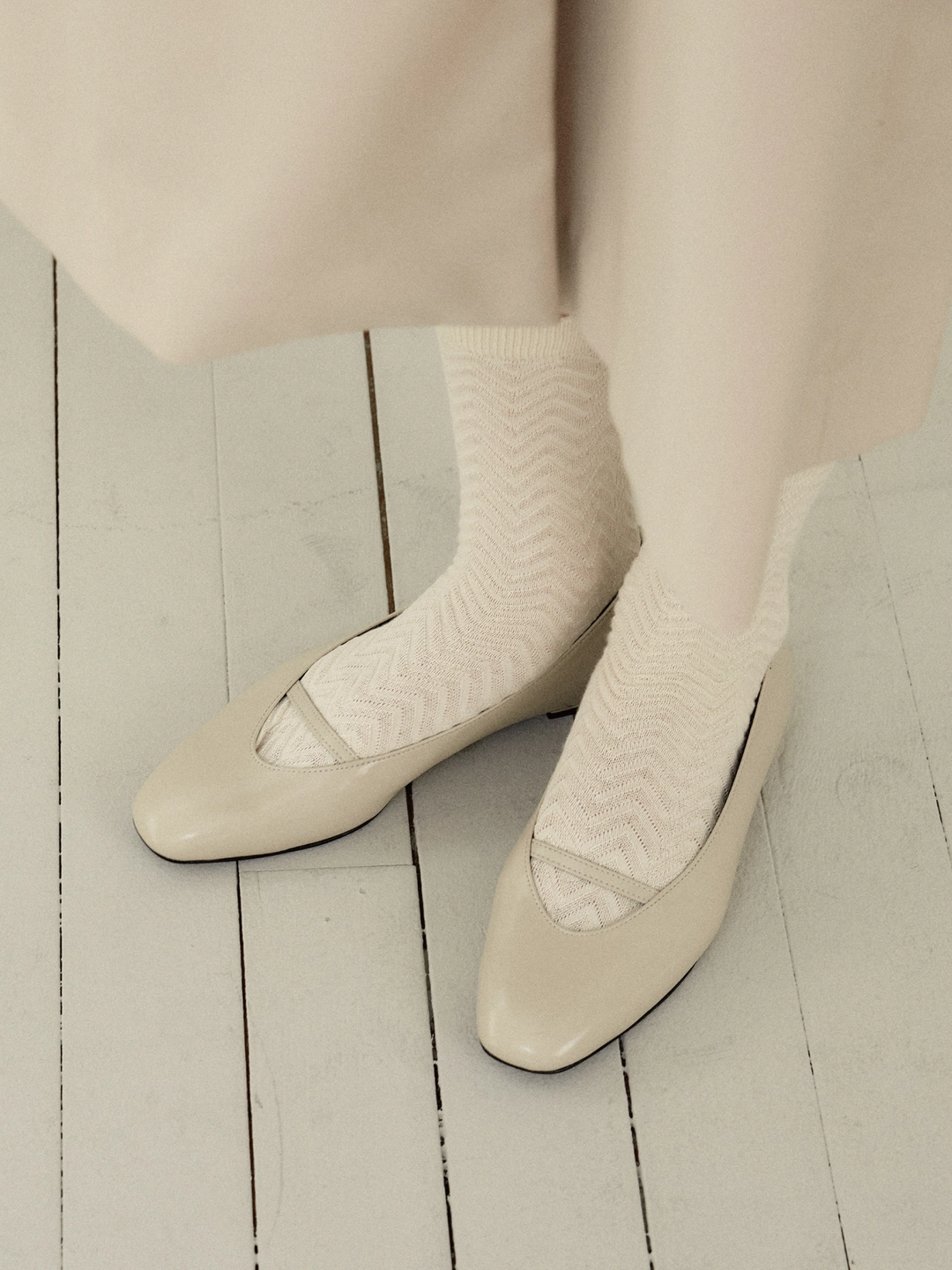 러브듀이 [바로배송] SILHOUETTE flat (round toe) / 크림베이지 상품 이미지 2