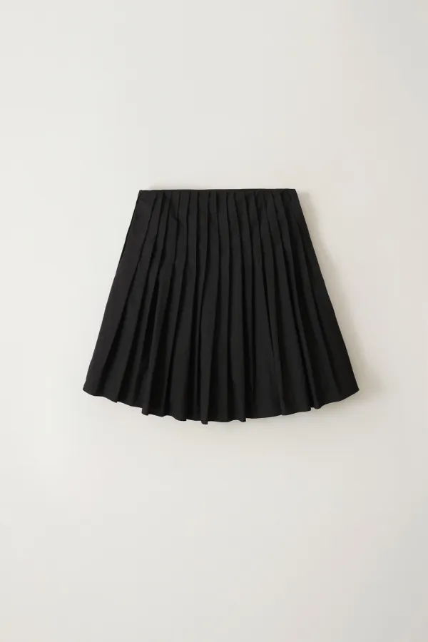 Sai cotton pleated skirt (Black)