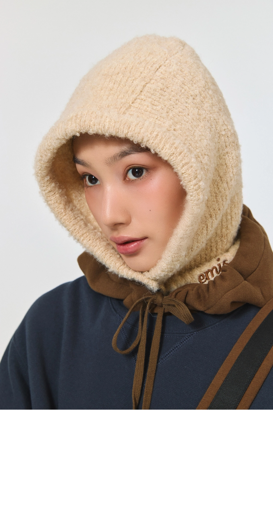 이미스 BUTTON BALACLAVA-BEIGE 상품 이미지 2
