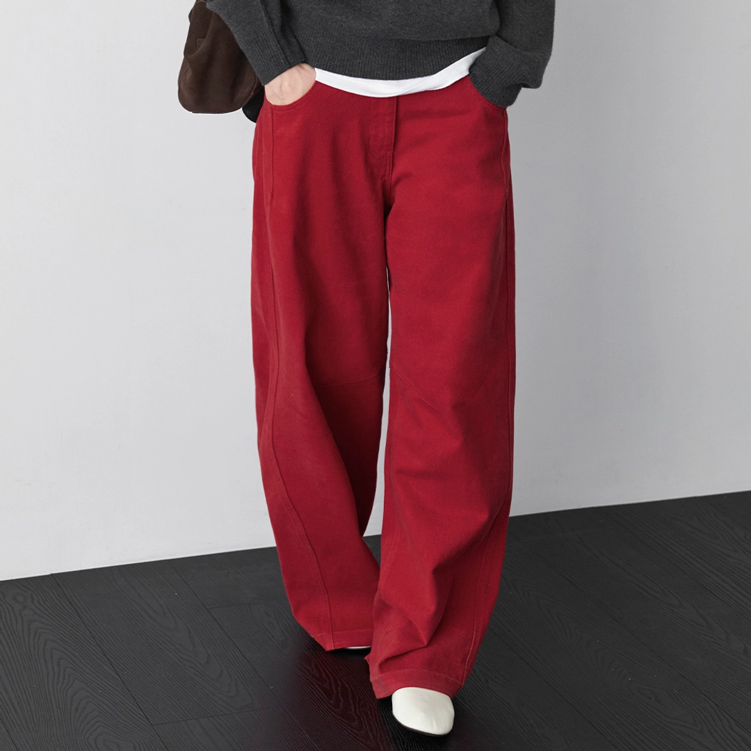 아뜰리에 나인 (PT-5835)CURVED COTTON COLOR DENIM 상품 이미지 2