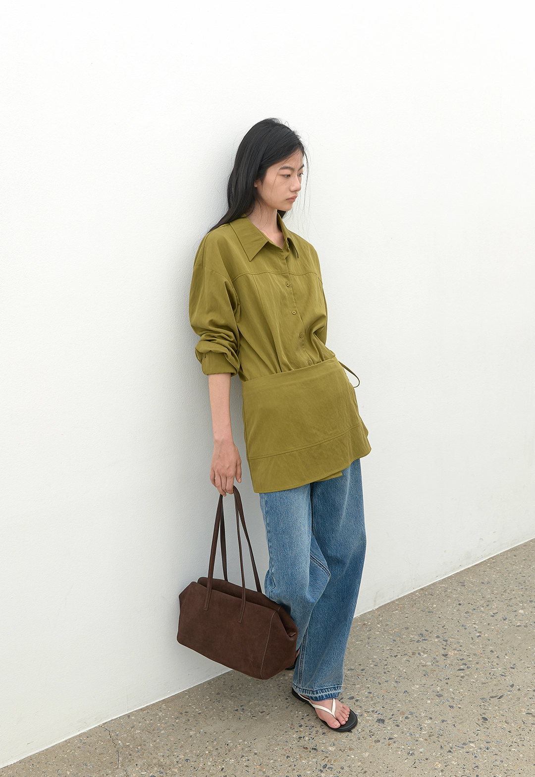 아뜰리에 나인 (BL-4434)CREASED SKIRT LAYERED BLOUSE S 상품 이미지 3