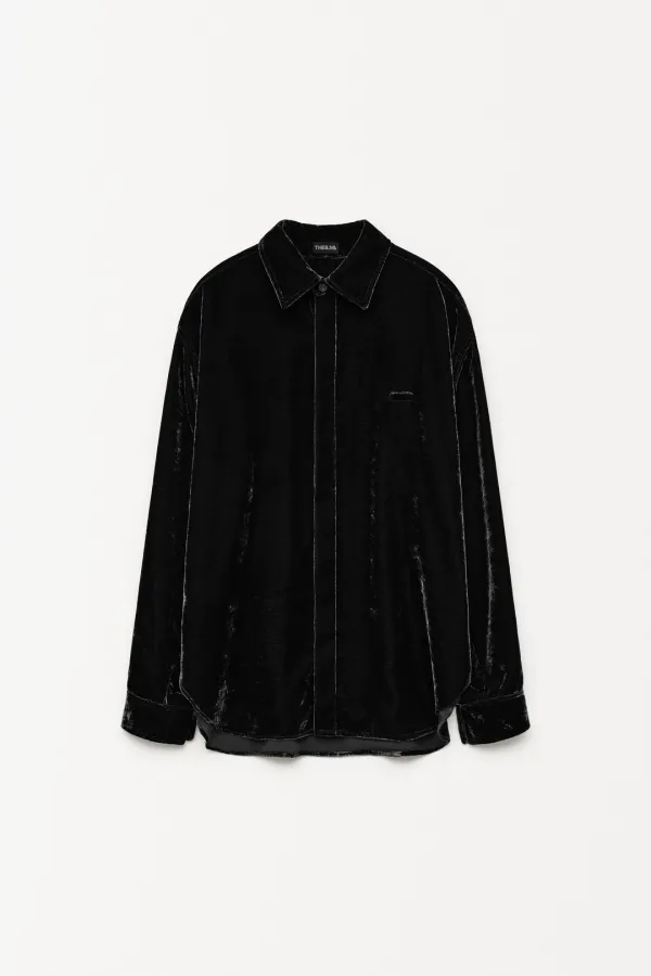 (M)Chai Velvet Shirt black