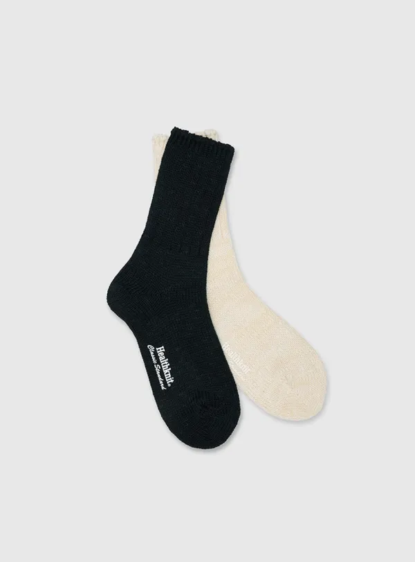Slub Ribbed Socks
