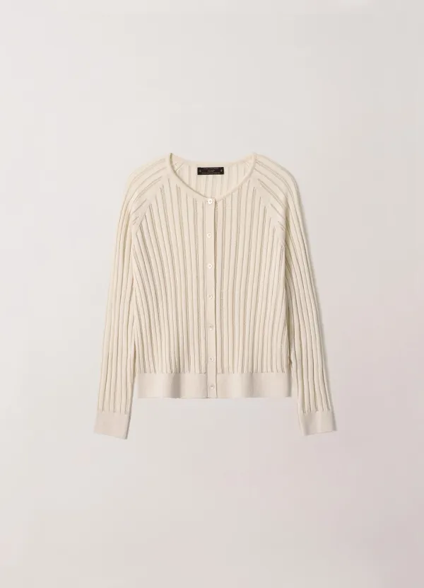 Fine Soft Knit Cardigan (Cream)
