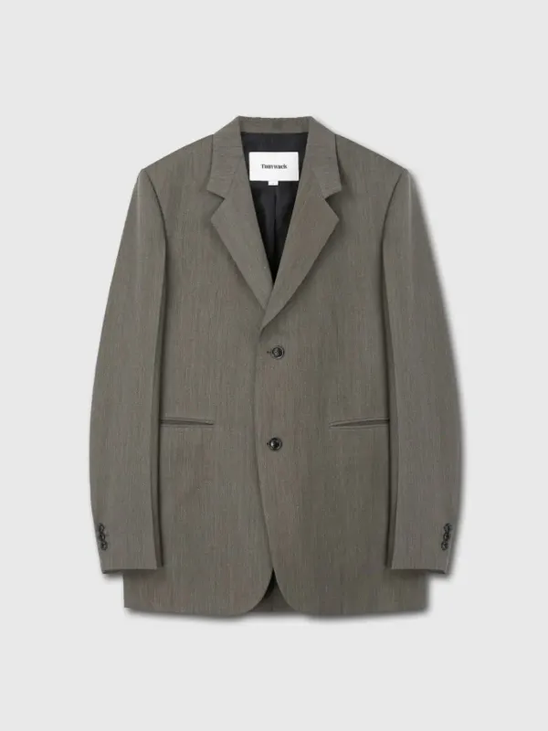 LIGHT WOOL RELAXED TAILORED JACKET_ BEIGE TAUPE