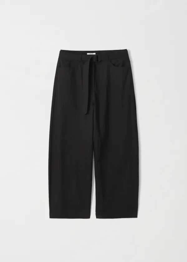 [3rd] Belt Curved Slacks_Black