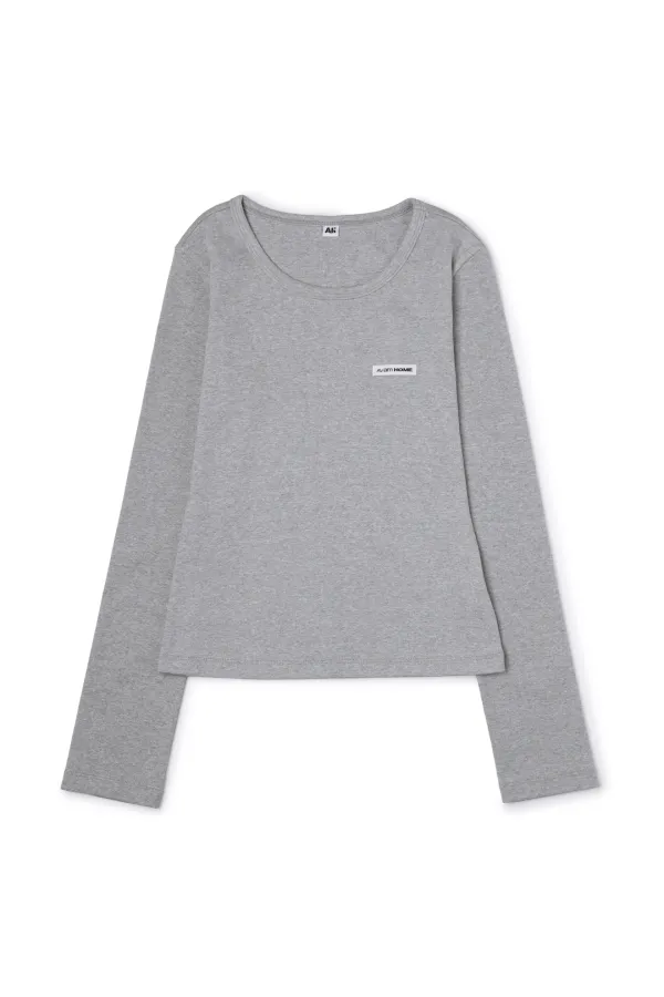Logo Crewneck Tee Grey