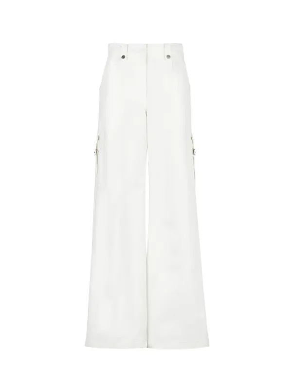 COTTON WIDE POCKET PANTS (IVORY)