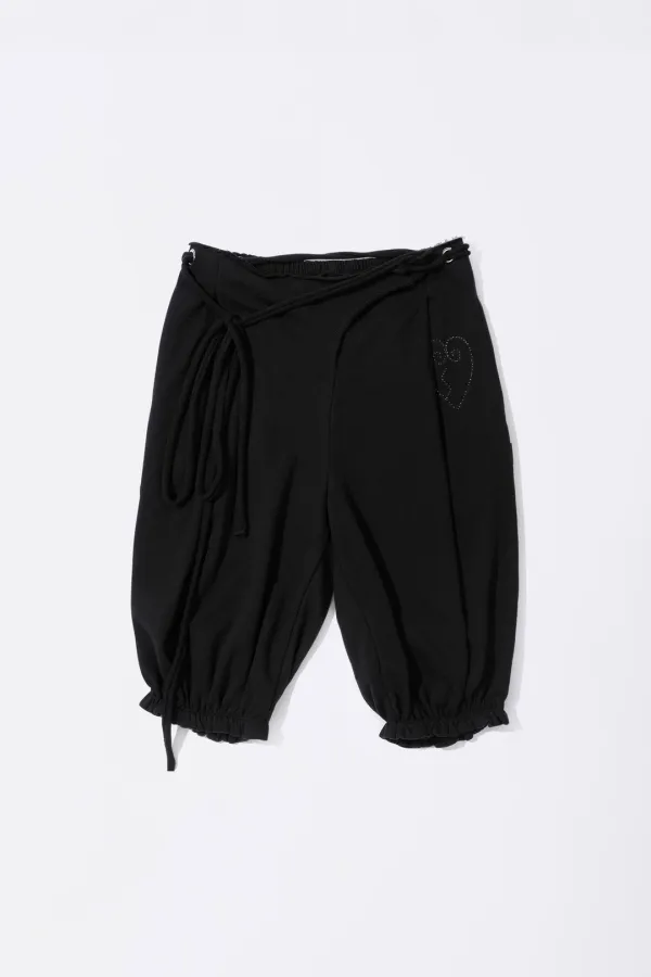 Pumpkin Half Sweatpants Black