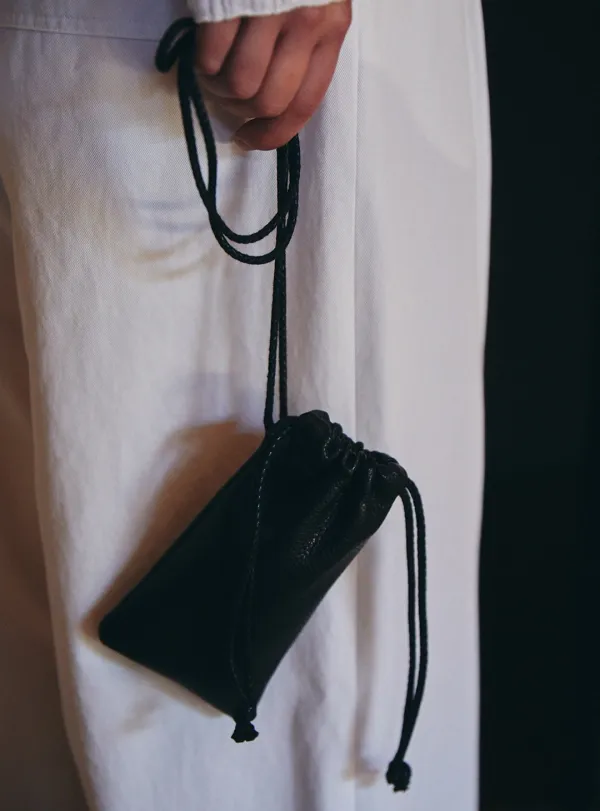 SOFT LEATHER GLASSES CASE - BLACK