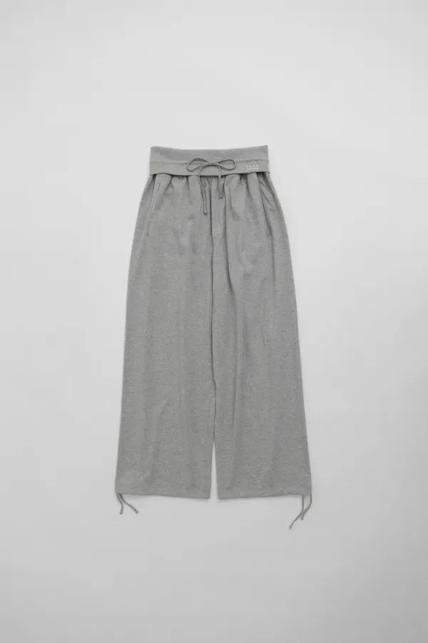 wide banding pants (grey)