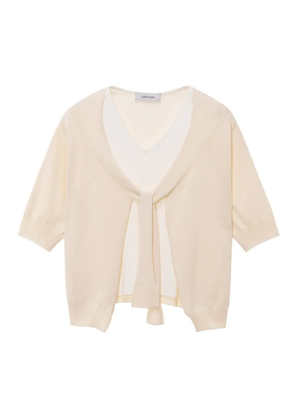 Tie Layered Cardigan Pullover SK5MP238-03