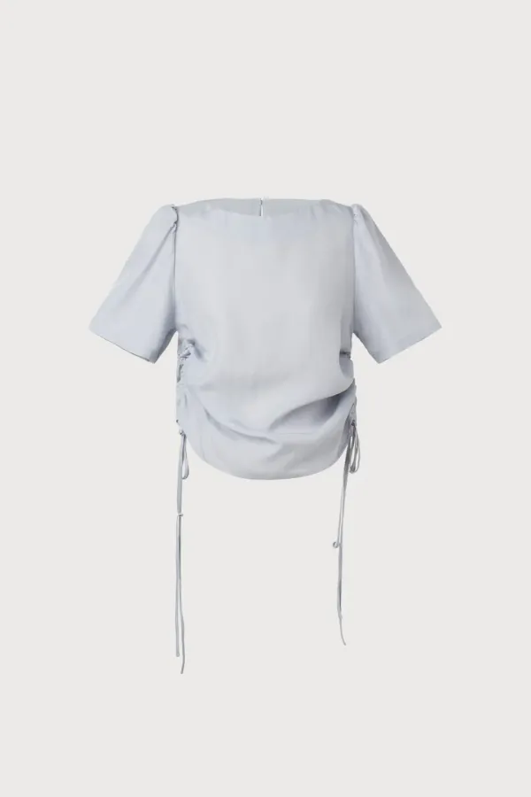Part.6 Cupra string blouse (brown/light blue)