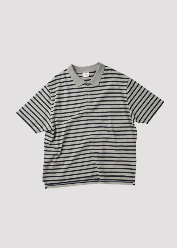 POLO T SHIRT FLAT LOVE GREY STRIPE