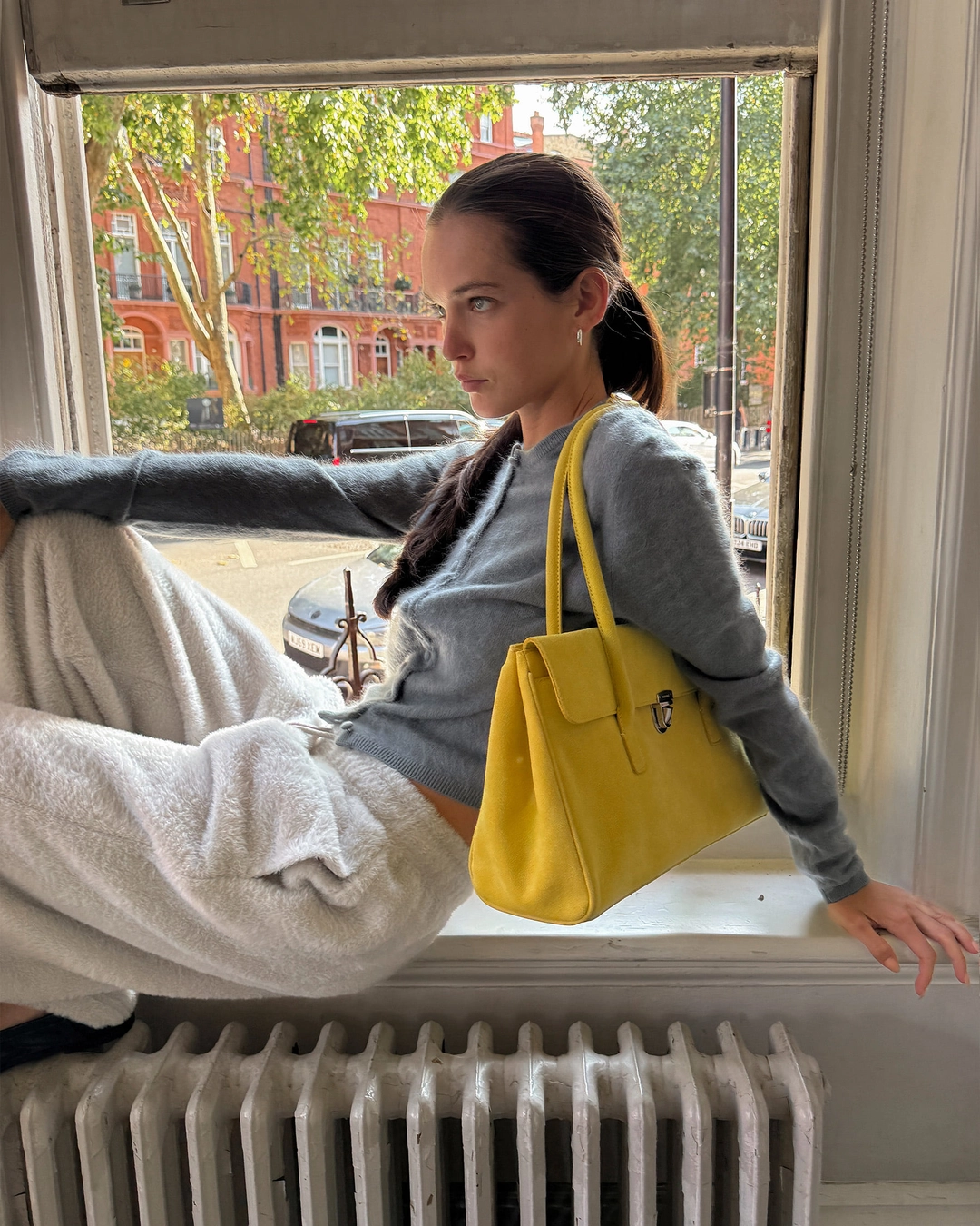 누아르나인 Frame Suede Bag [YELLOW] 상품 이미지 2