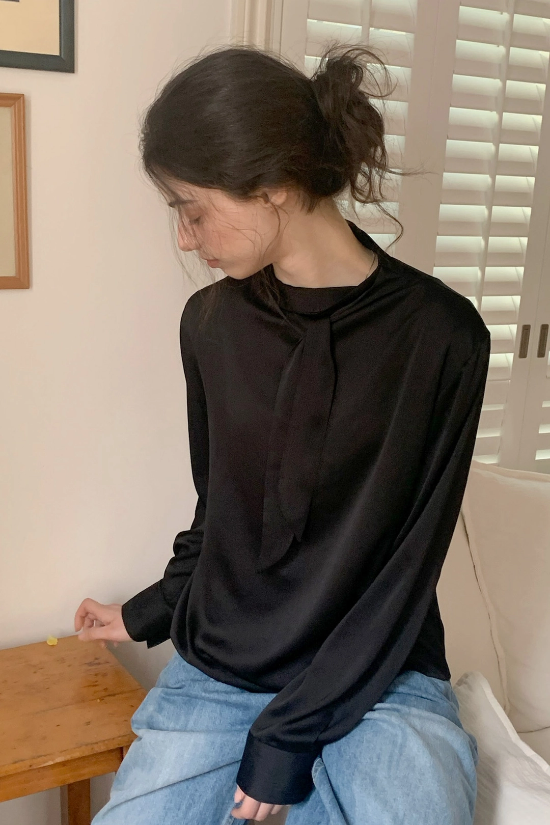 리리수 Summer Blouse / Black 상품 이미지 2