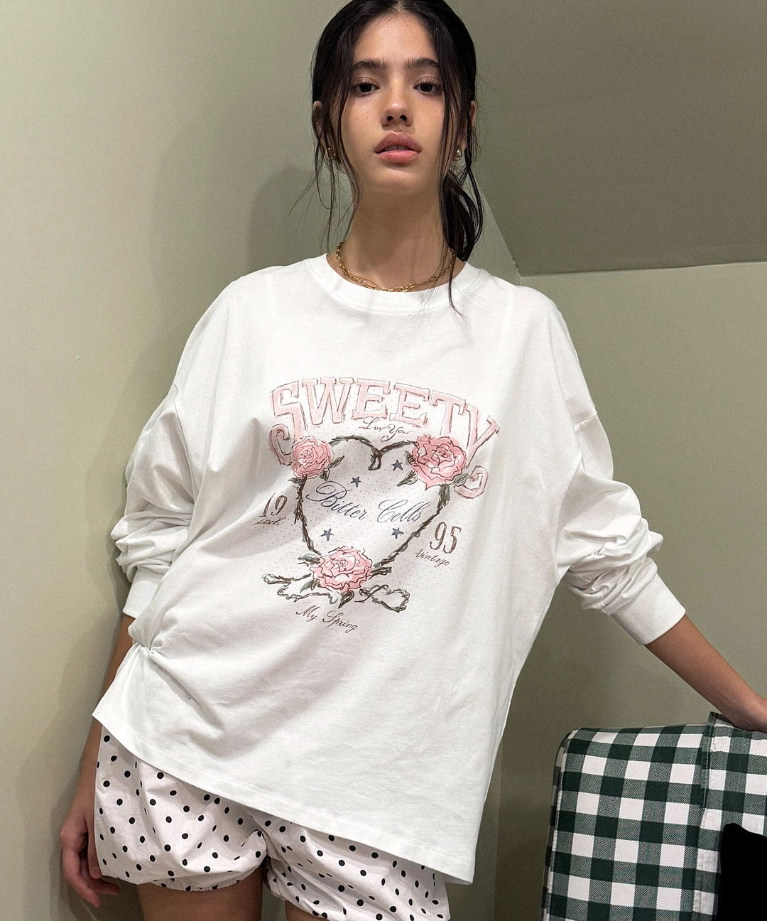 비터셀즈 Rose Petal Long Sleeve-Ivory 상품 이미지 2