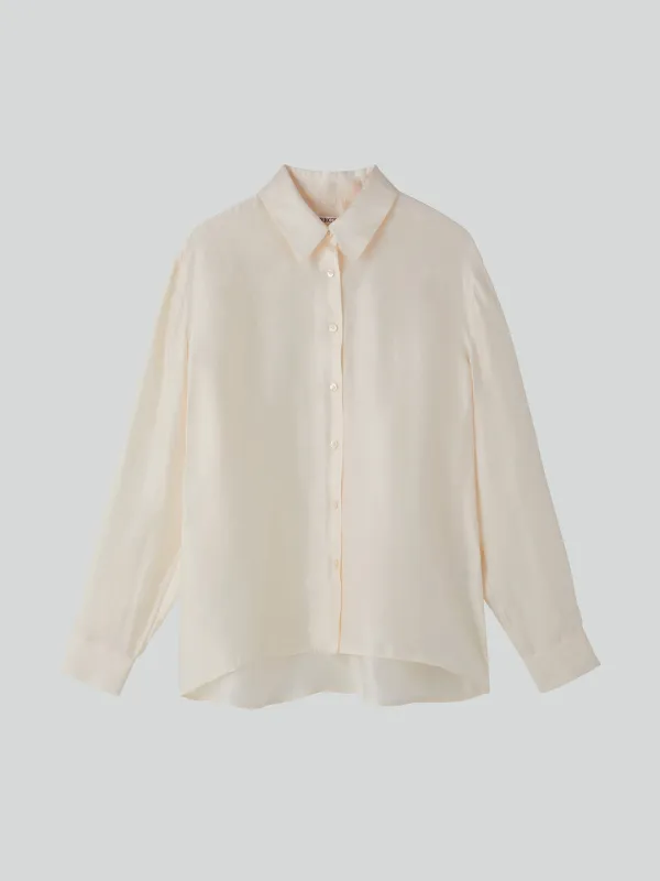 OVERSIZED SHEER SHIRT (CREAM)