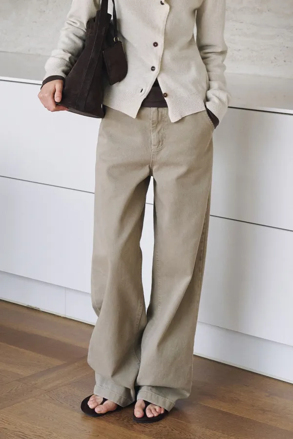 [기장선택]Color Dying Pants[LMBFAUDN031]-Pale Taupe