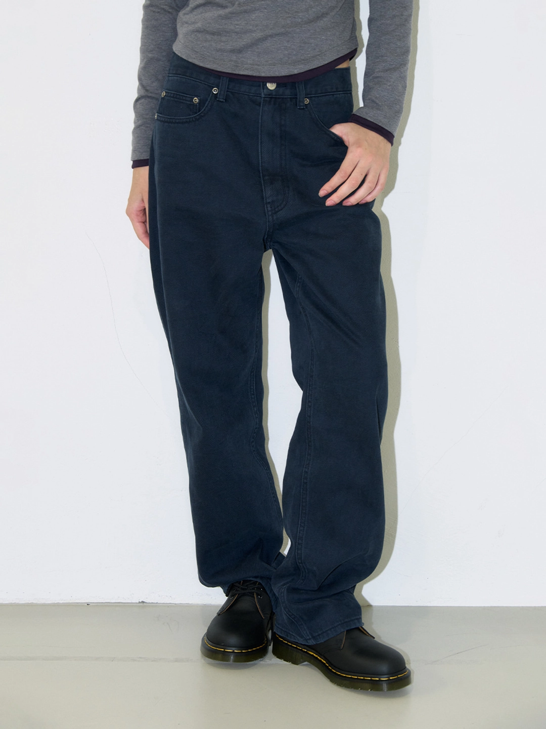 밀로 우먼 Straight Work Jeans [Vintage Navy] 상품 이미지 1