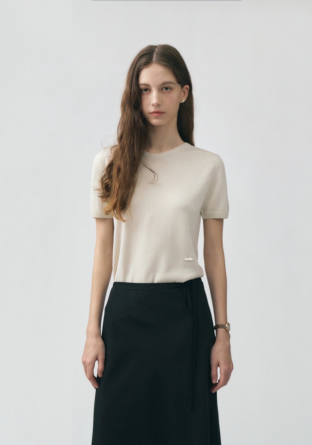 엘로주 Silk100 Round Half Sleeve Knit 상품 이미지 2