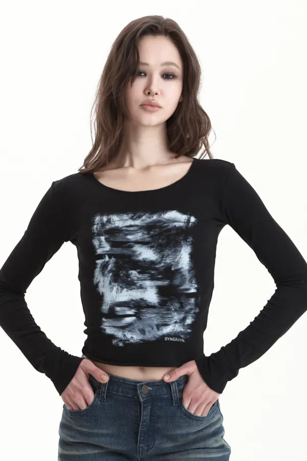 FADED LONG SLEEVE BLACK
