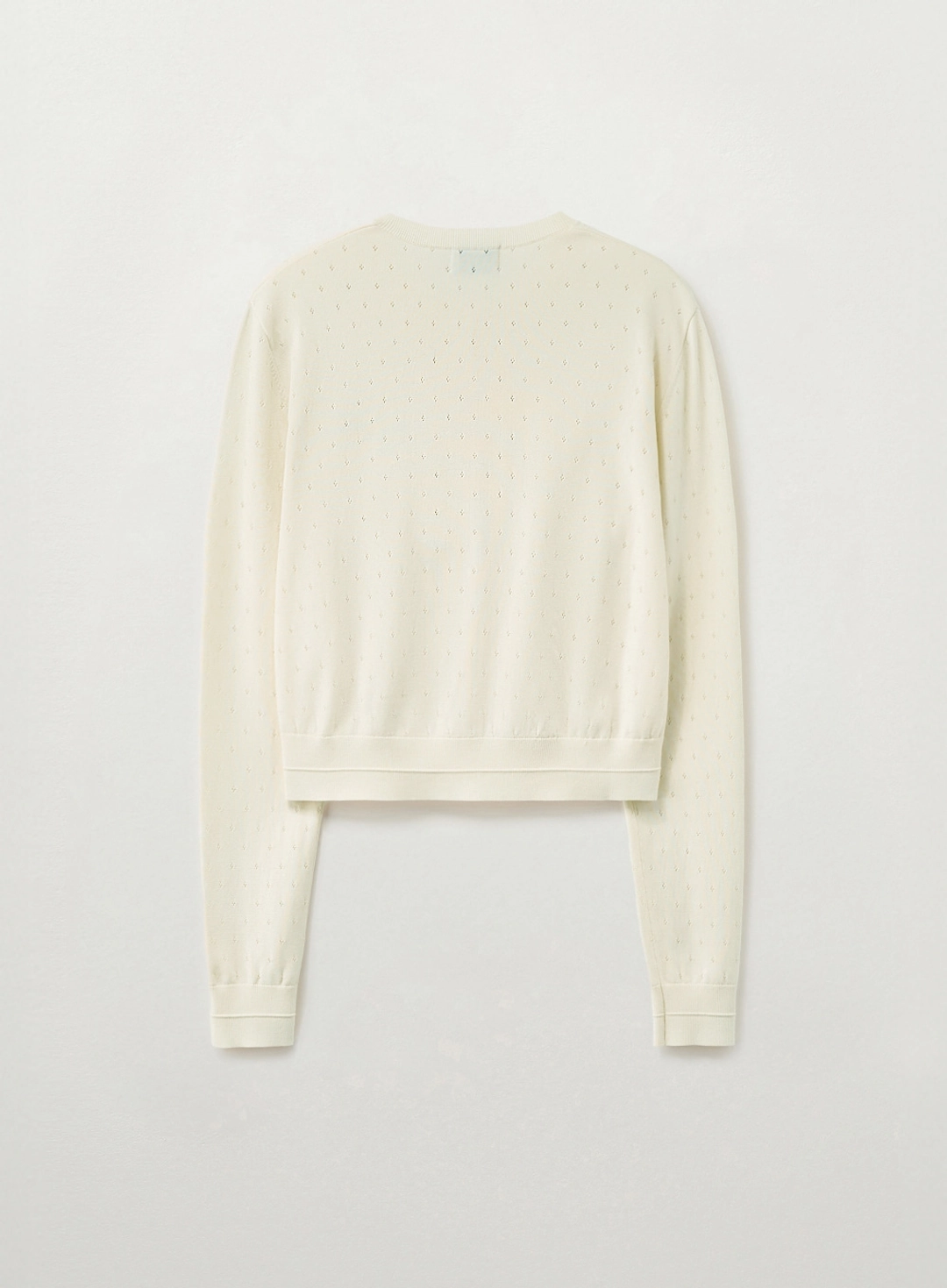 세터 (W) Pointel Crewneck Cardigan - Cream 상품 이미지 2