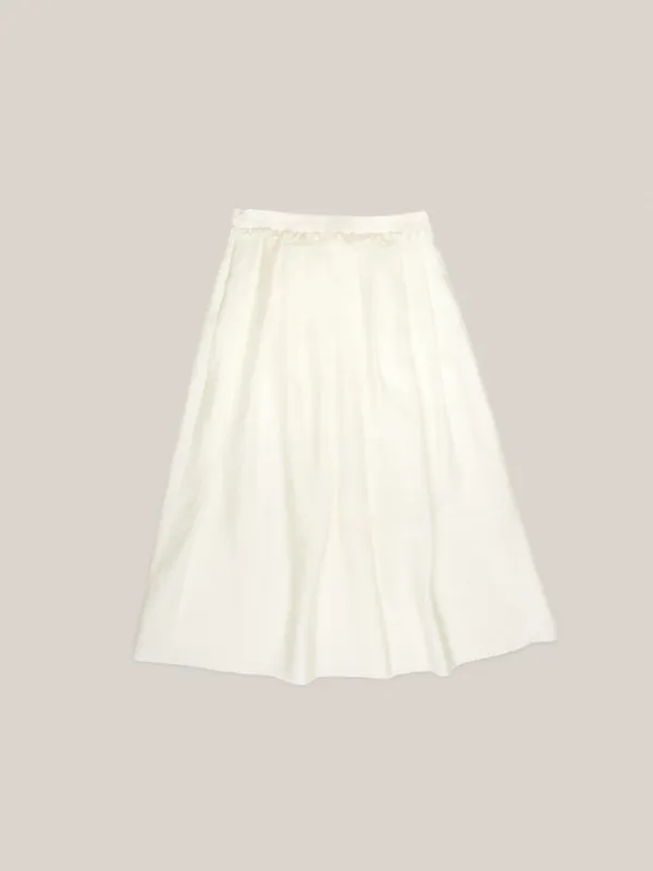 SILKY FRILL SKIRT [ IVORY ]