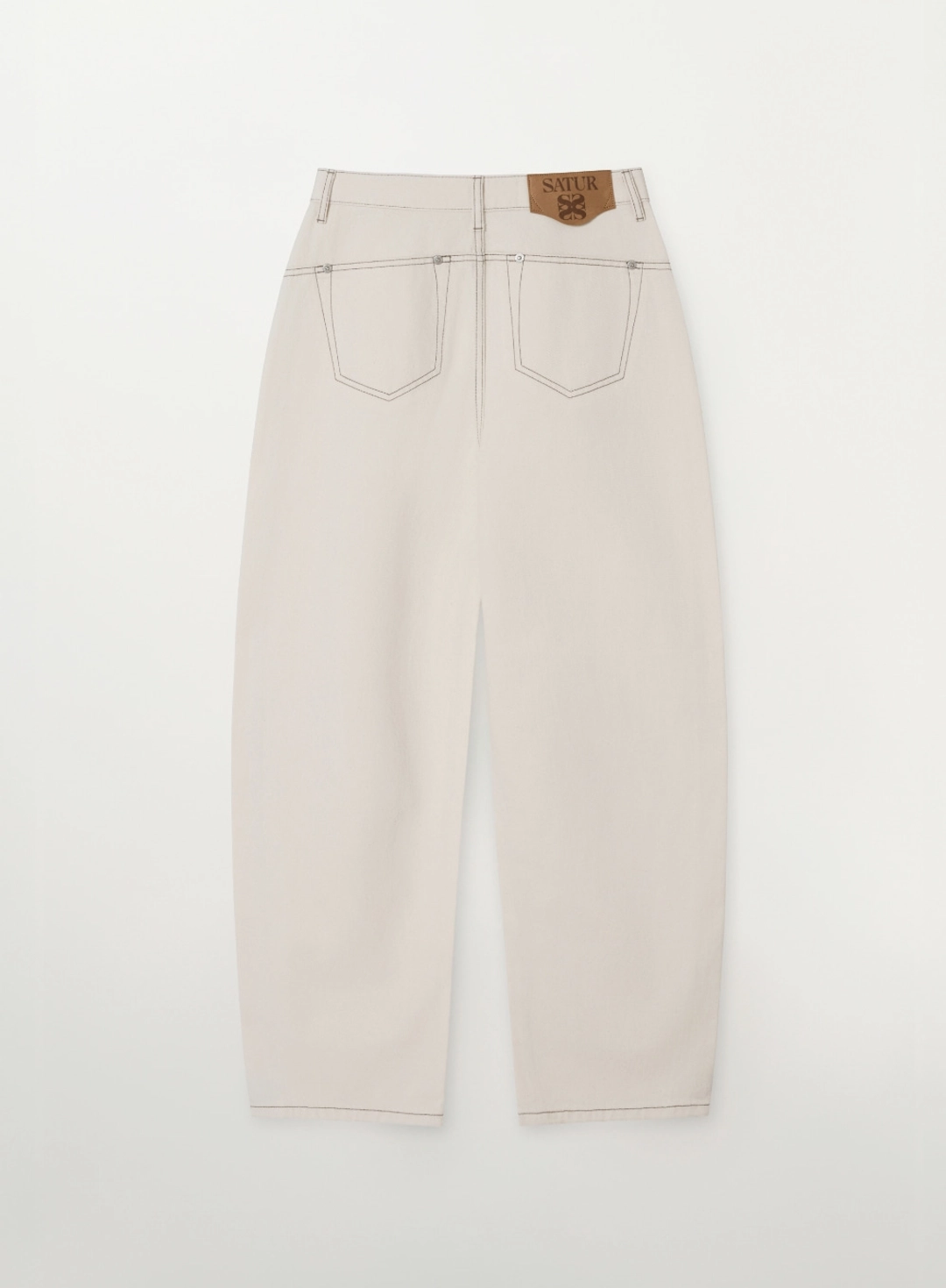 세터 [이민정 Pick] (W) Round Color Denim Pants - Ecru 상품 이미지 2