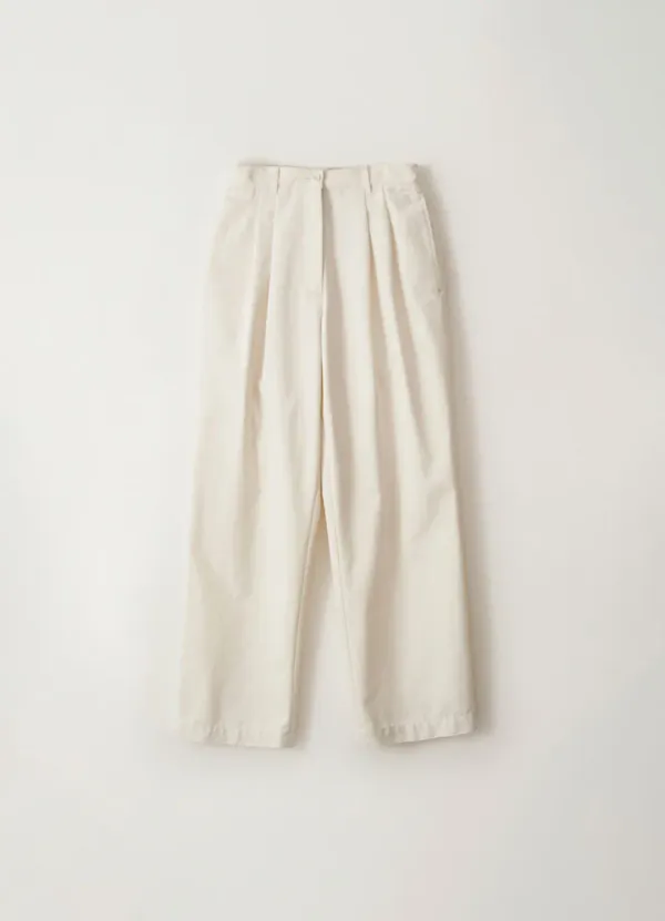 4TH / Marta double tuck pants (Ivory)