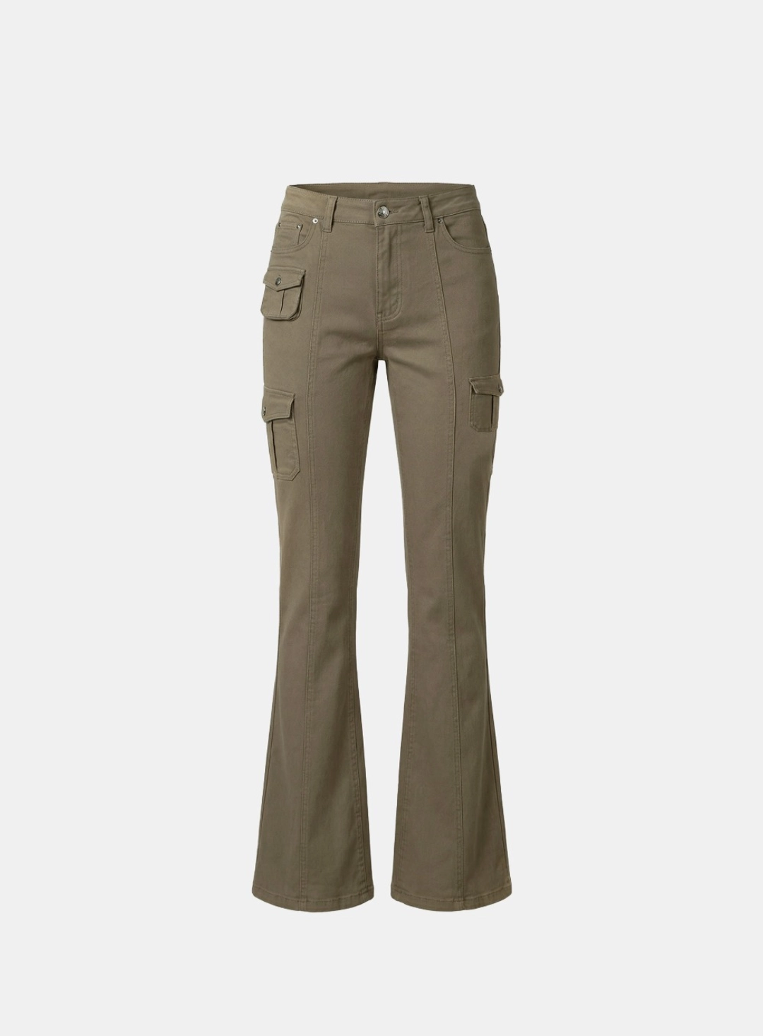 배드블러드 [w-pts26-091] 109 Low-Rise Cargo Bootcut Pants - Khaki 상품 이미지 1