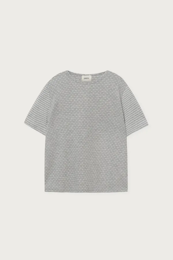 [2차 리오더] DOT STRIPE DOUBLE SIDED T-SHIRT MOON
