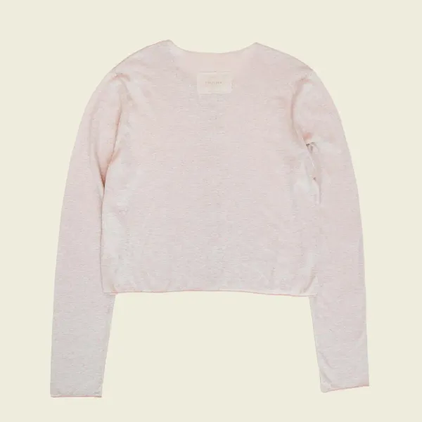 linen cardigan - light pink