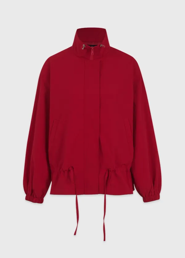  [44-120]  Crisp String Windbreaker  크리스프 스트링 윈드브레이크 (가을-봄-데일리룩-캐주얼룩-러블리룩-빈티지룩-윈드브레이커-바람막이-나일론-하이넥-셔링-스트링-빅사이즈-자체제작) 