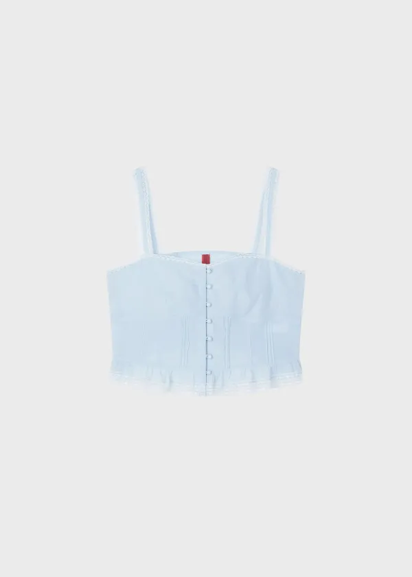 Powder Lace Bustier Blue