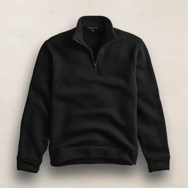 Cozy Half Zip - Black