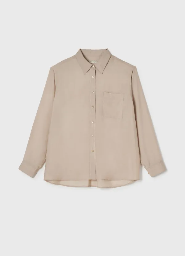 Plain Sheer Shirt / Beige