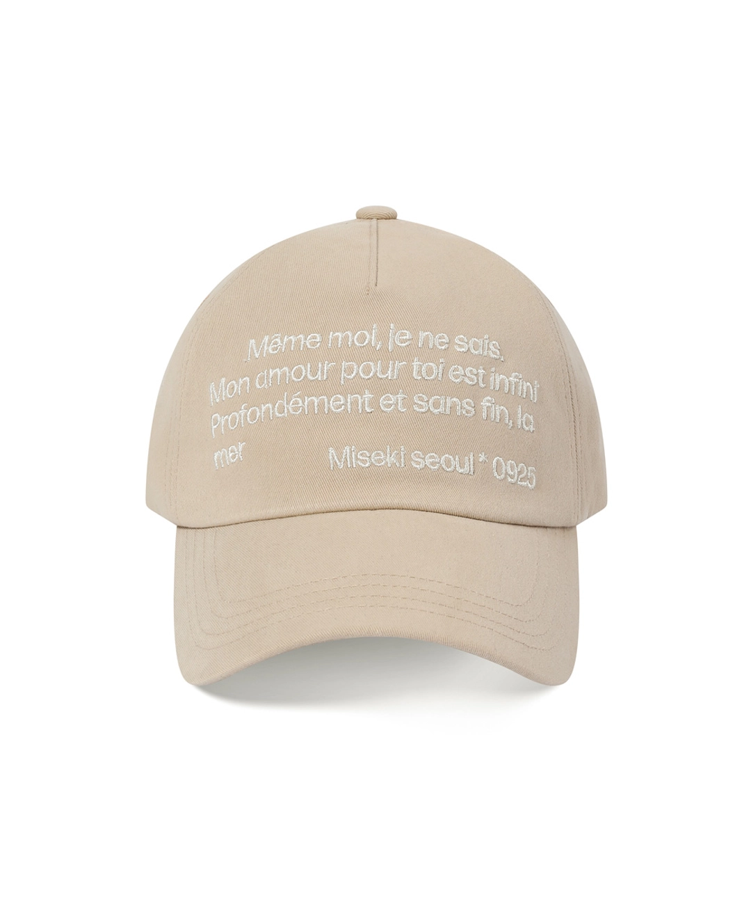 미세키서울 Misekiseoul quote ball cap BEIGE 상품 이미지 1